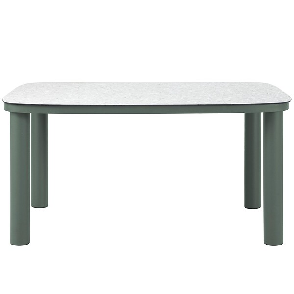 OVIALA - Table de jardin structure en aluminium 6 personnes L150x90cm vert - Nocera - large