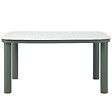 OVIALA - Table de jardin structure en aluminium 6 personnes L150x90cm vert - Nocera - vignette