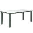 OVIALA - Table de jardin aluminium 213x90 cm et 8 chaises textilène vert - Nocera - vignette