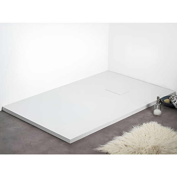 STANO - Receveur de douche 90 x 120 cm extra plat blanc PIATTO en SoliCast® surface ardoisée - large