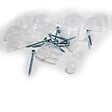 MCCOVER - Lot 2 plaques polycarbonate ondulées PO 76/18 + 3 kits de fixation Translucide, l.90 cm, L.3 m - vignette