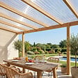 MCCOVER - Lot 5 plaques polycarbonate ondulées PO 76/18+ 6 kits de fixation Translucide, l.90 cm, L.3 m - vignette