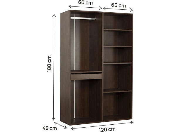 HABITAT ET JARDIN - Kit dressing " Opéra " modulable - 2 éléments - Marron - large