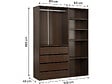 HABITAT ET JARDIN - Kit dressing " Opéra " modulable - 2 éléments - Marron - vignette