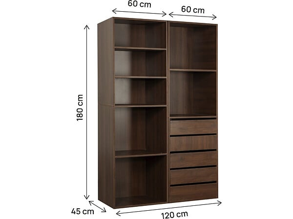 HABITAT ET JARDIN - Kit dressing " Opéra " modulable - 2 éléments - Marron - large