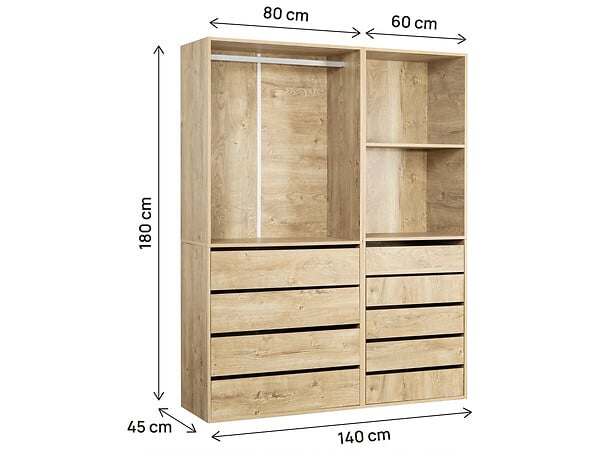 HABITAT ET JARDIN - Kit dressing " Opéra " modulable - 2 éléments - Beige - large