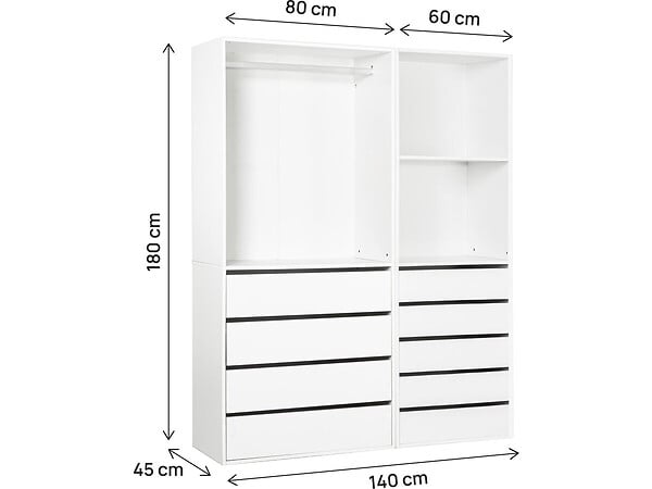 HABITAT ET JARDIN - Kit dressing " Opéra " modulable - 2 éléments - Blanc - large