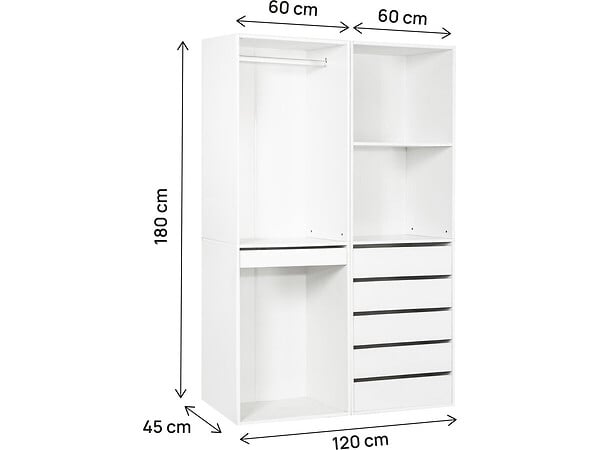 HABITAT ET JARDIN - Kit dressing " Opéra " modulable - 2 éléments - Blanc - large