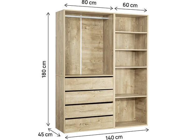 HABITAT ET JARDIN - Kit dressing " Opéra " modulable - 2 éléments - Beige - large
