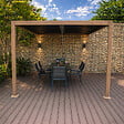 CONCEPT USINE - Pergola bioclimatique 4x3m adossée effet bois SIFNOS - vignette