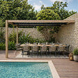 CONCEPT USINE - Pergola bioclimatique 4x3m adossée effet bois SIFNOS - vignette