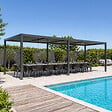 CONCEPT USINE - Pergola bioclimatique double 3x6 m noire PAROS - vignette