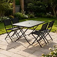 CONCEPT USINE - Ensemble table de jardin 130 cm et 4 chaises pliantes MAHON - vignette