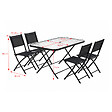 CONCEPT USINE - Ensemble table de jardin 130 cm et 4 chaises pliantes MAHON - vignette