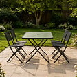 CONCEPT USINE - Ensemble table de jardin 130 cm et 4 chaises pliantes MAHON - vignette