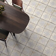 RO'MA NATURE - Carrelage Vintage effet Carreau ciment 3D Etoile Blanche et Fond Blanc 45x45x0,95 cm Sparta - Sol et mur intérieur (vendu par carton de 1 m²) - vignette