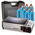 KEMPER - Plancha à gaz portable 2300W + 8 cartouches de gaz + Valise de transport Cuisson extérieure Camping Terrasse Barbecue KEMPER - vignette