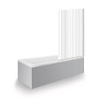 DURAVIT - Baignoire droite 170 X 70 Duravit No.1 + Pare bain AURYS Raywall noir mat version droite - vignette