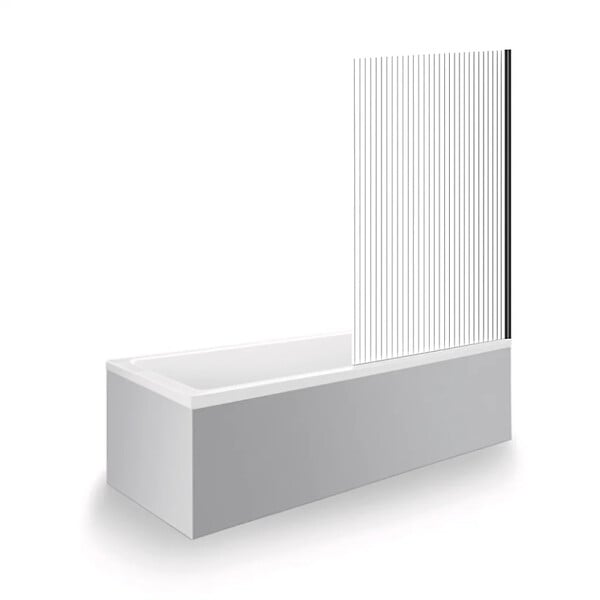 DURAVIT - Baignoire droite 170 X 70 Duravit No.1 + Pare bain AURYS Raywall noir mat version droite - large