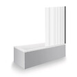 DURAVIT - Baignoire droite 170 X 70 Duravit No.1 + Pare bain AURYS Raywall noir mat version droite - vignette