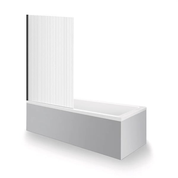 DURAVIT - Baignoire droite 170 X 70 Duravit No.1 + Pare bain AURYS Raywall noir mat version droite - large