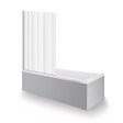 DURAVIT - Baignoire droite 170 X 70 Duravit No.1 + Pare bain AURYS Raywall noir mat version droite - vignette