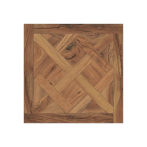 RO'MA NATURE - Carrelage Vintage effet Parquet Bois Brut Vieilli Versailles 45x45x0,95 cm Virelno - Sol intérieur (vendu par carton de 1 m²) - large
