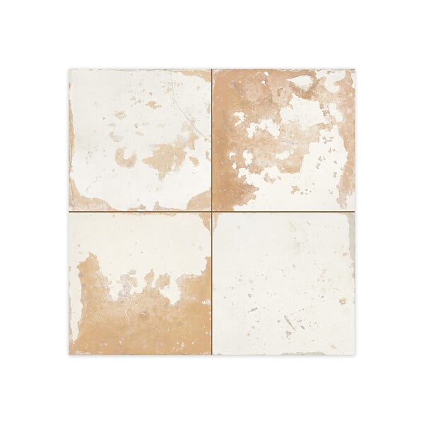 RO'MA NATURE - Carrelage Vintage Blanc 45x45x0,95 cm Solvera - Sol et mur intérieur (vendu par carton de 1 m²) - large