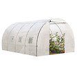 ID MARKET - Serre tunnel de jardin 12M² blanche gamme maraîchère ZEBRA 4x3M - vignette