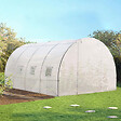 ID MARKET - Serre tunnel de jardin 12M² blanche gamme maraîchère ZEBRA 4x3M - vignette