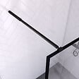 AURLANE - Paroi de Douche 120x200 cm - Cadre et Bras Aluminium NOIR MAT - DARK CONTOURING - vignette