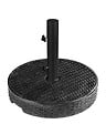 W.HAIRIE - Pied de Parasol rond Grainé 15kg Ciré Noir - vignette
