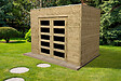 SOLID - Abri de jardin Potenza - Avec auvent - Bois - 5.37m2 - vignette