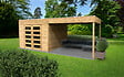 SOLID - Abri de jardin Tarento - Avec terasse - Bois - 17,14m2 - vignette