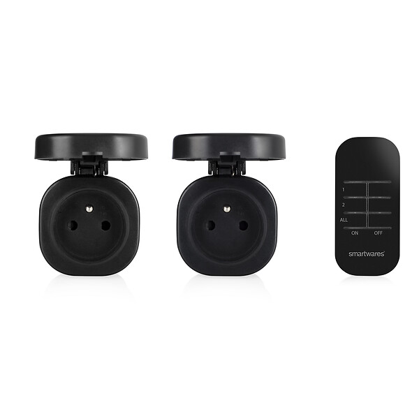SMARTWARES - Kit de mini-prises extérieures commandées - large