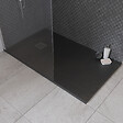 GODART - Receveur douche solidstone Bastia - Noir 90x90x2.7cm - vignette