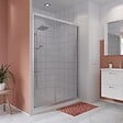 KINDFORD - Porte douche coulissante réversible transparent - l100xH190cm - vignette