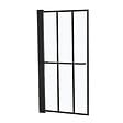 KINDFORD - Paroi de baignoire relevable - Noir - Mat - 71x140cm - vignette