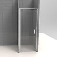 KINDFORD - Porte de douche pivotante transparente - l90xH190cm 6mm - vignette