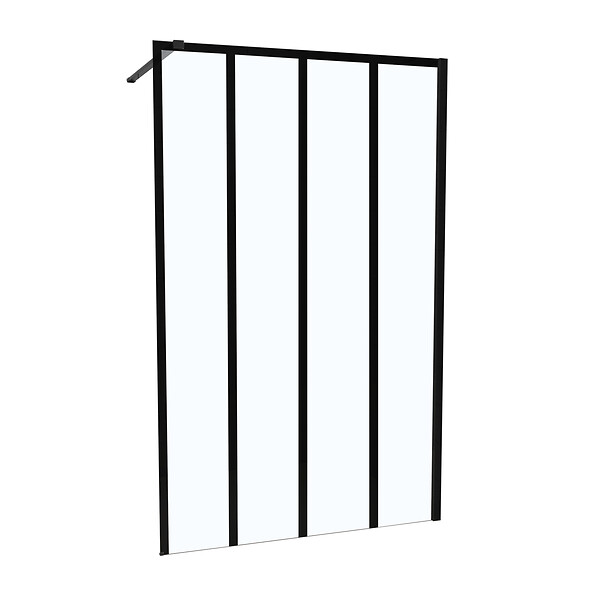 KINDFORD - Paroi de douche à l'italienne style industriel - 120x190cm - large