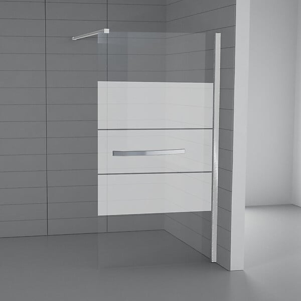 KINDFORD - Paroi de douche à l'italienne - 8mm 120x200cm - large