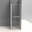 KINDFORD - Porte de douche pivotante en verre trempé - l90xH200cm 8mm - vignette