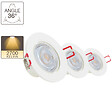 XANLITE - Pack 3 spots LED intégrés encastrables orientables, 5,6W chacun, équivalent 50W, 345 lm, angle 36°, blanc chaud, 2700K, classe énergétique A+, 6 anneaux interchangeables blanc et silver - vignette