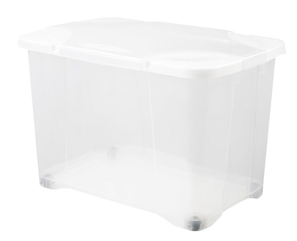 COTEKA - Boîte de rangement Clip'Box coloris natuel de 60L - large