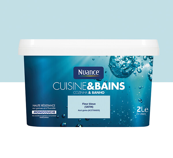 NUANCE - Peinture Cuisine et Bains - Blanc - Satin - 2L - large