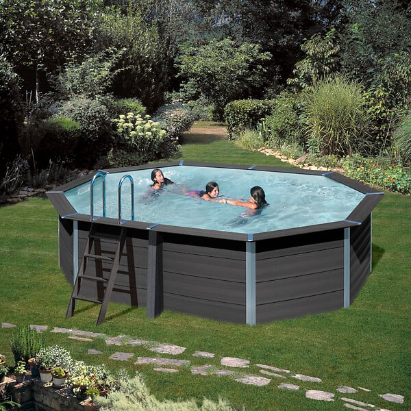 GRE - Piscine composite - Ovale - 5,24x3,86x1,24m - large