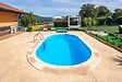 GRE - Piscine à enterrer - Ovale - L800xH150xP400cm - vignette