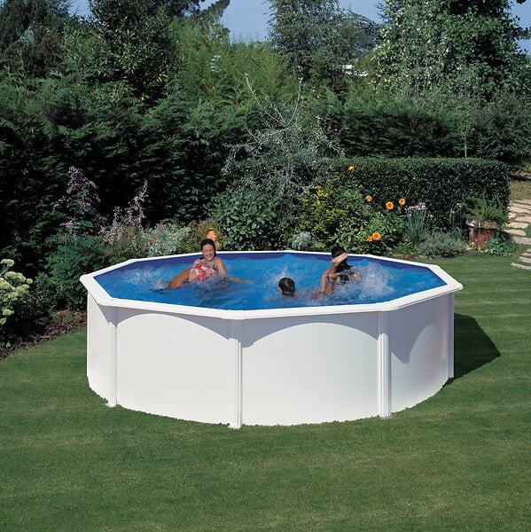 GRE - Piscine ronde filtration à sable - Acier - D4.80xH1.22m - large
