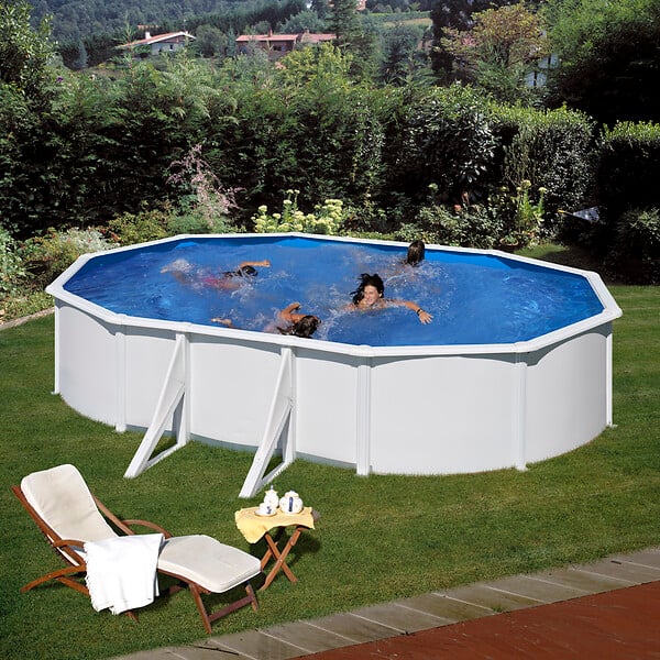 GRE - Piscine en acier - Ovale - L527xH122xP327cm - large