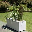 EDA - Jardinière rectangulaire 100cm Graphit H43.5cm 98L – blanc cérusé - vignette